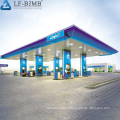 Prefabricated Steel Gas Station Construction Costs Petrol Station Canopy for Sale